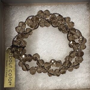 Smoky Quartz Beaded Bracelet